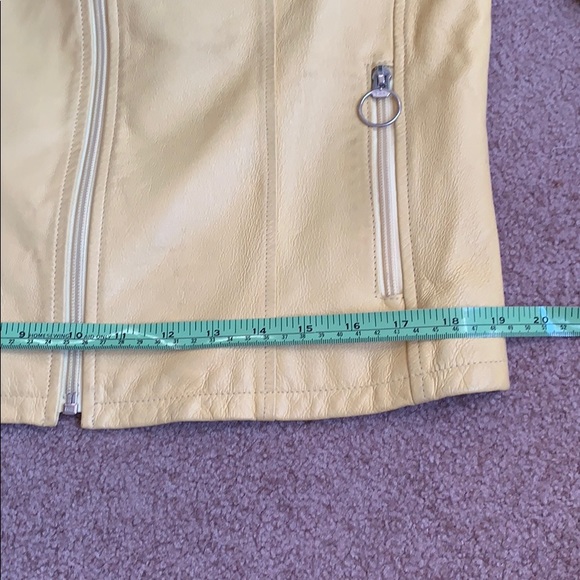 Wilson’s Maxima Mustard Yellow Leather Jacket Sz L - Picture 11 of 13